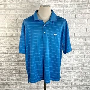 Fairway & Greene Blue & White Striped Polo Shirt